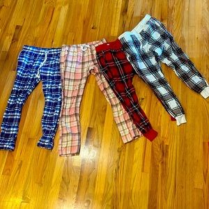 4 pairs of pj pants equal to a size youth XL-womens small